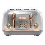 Haden Heritage 4-Slice Wide Slot Toaster ,Steel
