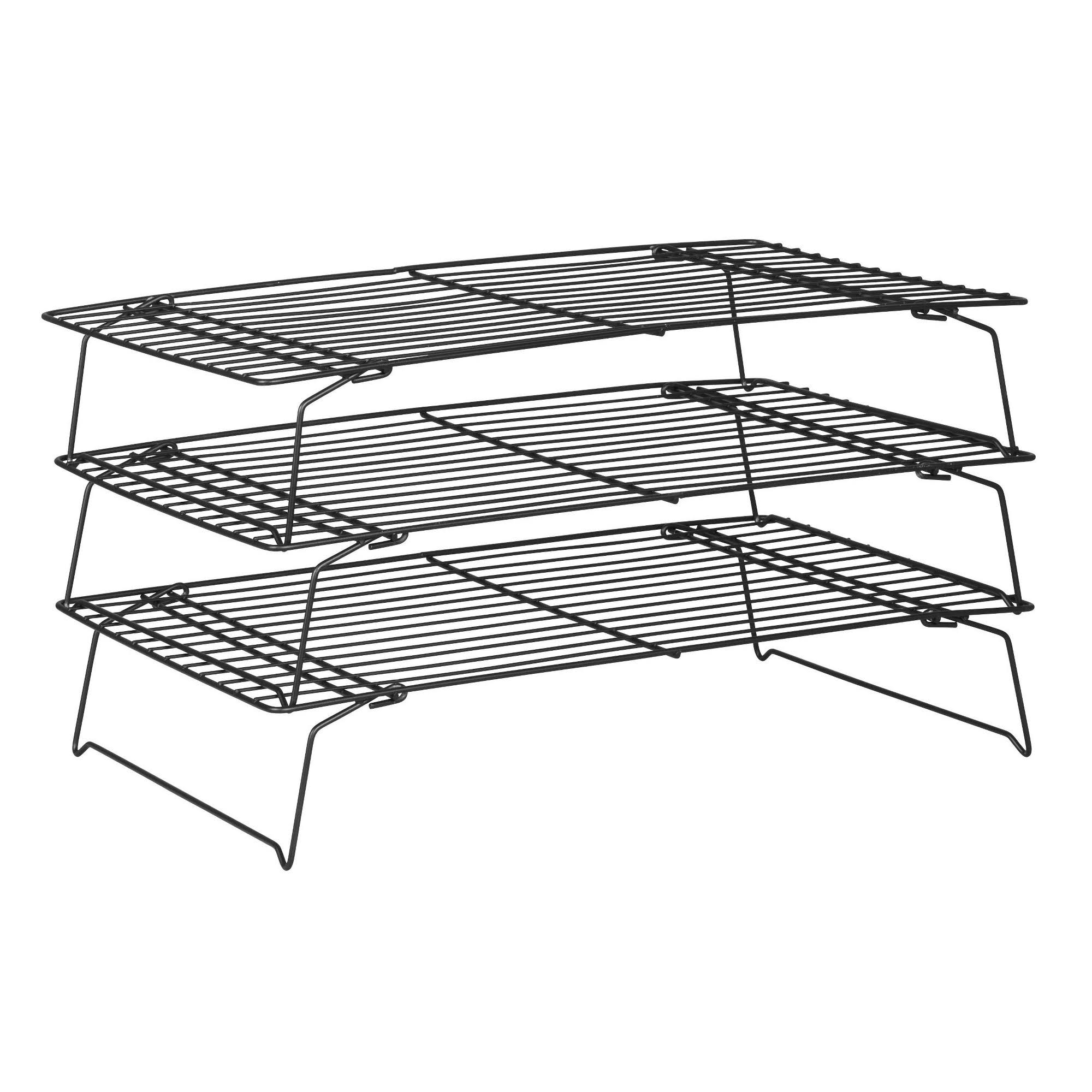 406ee2e4170b582232258dcaba01dd5354a006857ba82349c9a02f81df718688.jpg Wilton Ultra Bake Pro 3 Tier Cooling Rack Black - Image 1