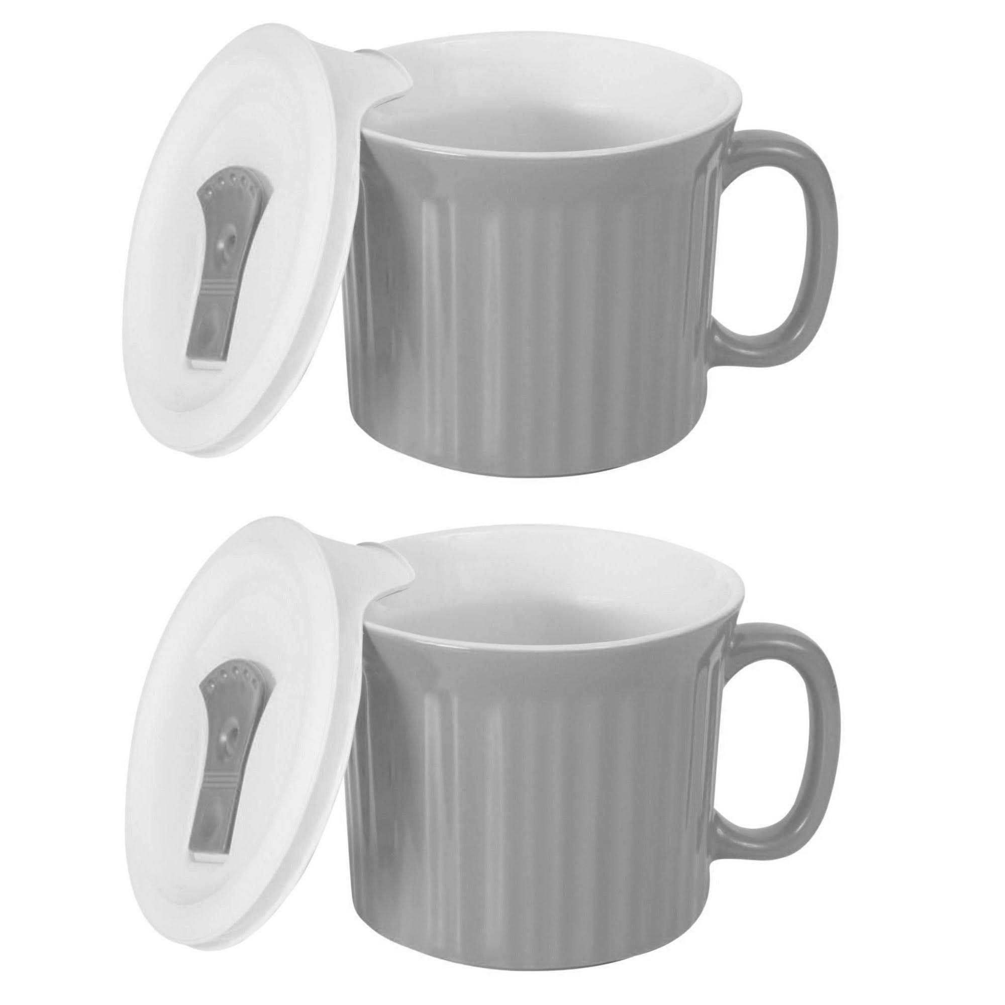 40e8dc8a4d0d79c7dcfee5df55cd62f00e14e07e7d32f78aba2a9be36286075b.jpg Corningware Colours Pop-Ins 20-oz Soup Mug with Lid - 2 Pack (truffle) - Image 1