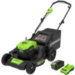 Greenworks 40V 21inch Cordless Brushless Lawn Mower, 5Ah Battery & Charger Included, LMF402