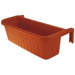 Adjustable 24 inch Self-Watering Railing Planter Red