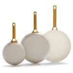 GreenPan Reserve 3-Piece Frying Pan Set - Taupe