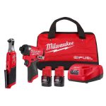 Milwaukee 3453-22HSR M12 Fuel 12V 1/4" Hex Impact Driver / 3/8" Ratchet Kit