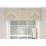 Bungalow Rose Balmer Watercolor Tailored 50'' Window Valance Brown