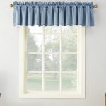 Sun Zero Kylee Rod Pocket Room Darkening Window Valance, Vintage Blue