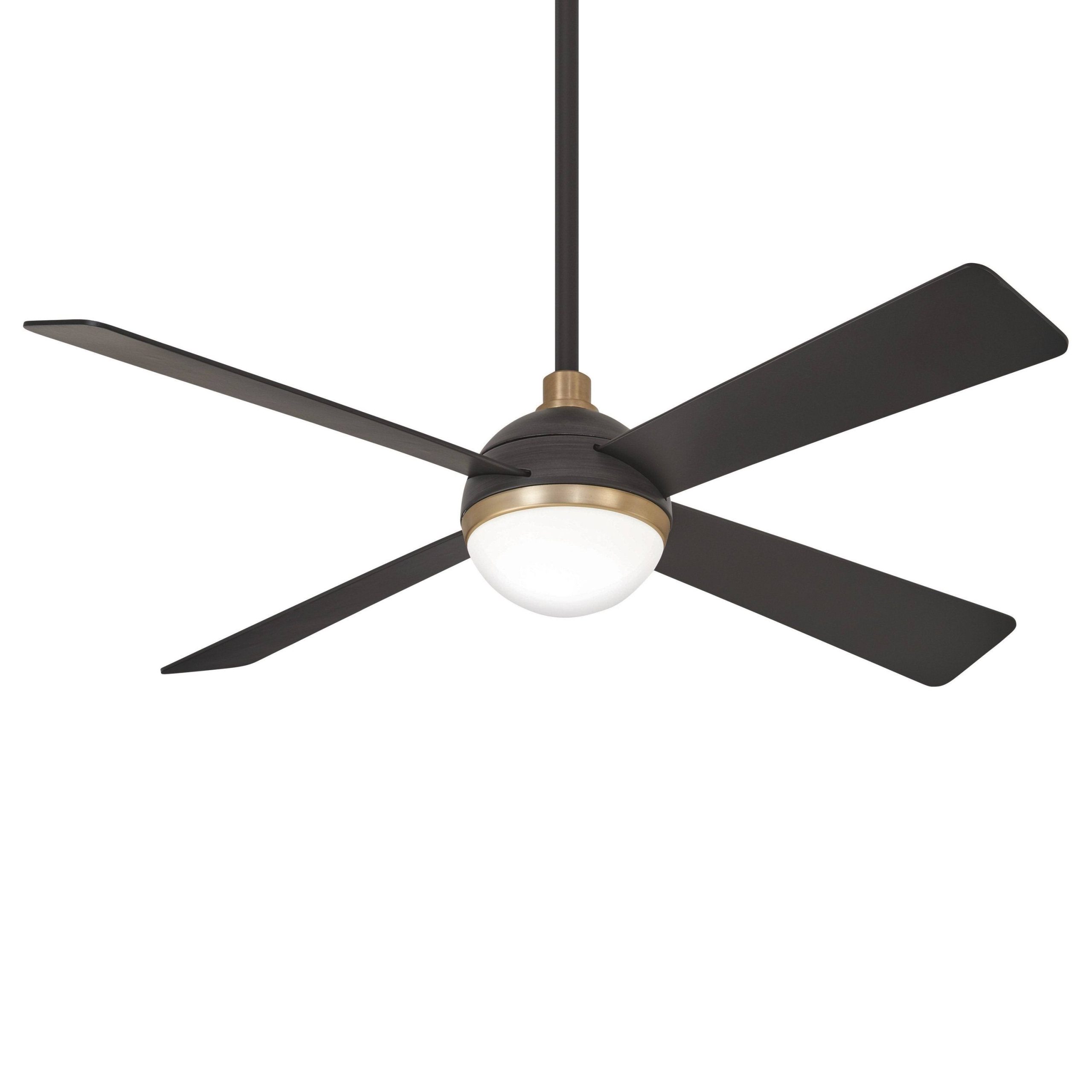 41afe752a02dc13b9e4b36df19d06ebc875f58e83d3723c6c68f07acf2f934a9.jpg Minka Aire Orb LED 54" Ceiling Fan - Soft Brass - F623L-BC/SBR - Image 1