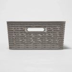 Brightroom 11L Medium Wave Design Storage Bin Gray - Room Essentials