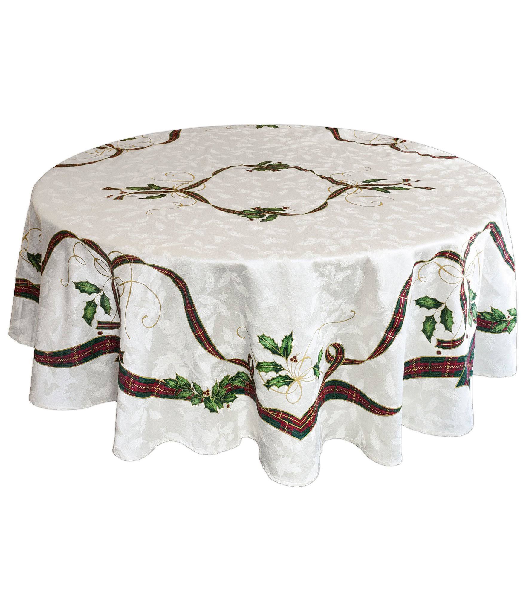 41dbc2f89d875f92eee21b9c5c2ad580e16cd668325210968c087590822073ac.jpg Lenox Holiday Nouveau 60" x 84" Oblong Tablecloth - Image 1