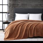 Kenneth Cole Reaction Solid Ultra Soft Plush Fleece Blanket - King - Orange
