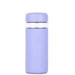 Wide Mouth Glass | Lavender Bottle | 16 oz. Durable Glass with Silicone Protective Sleeve | BPA-Free, Dishwasher-Safe | Porter by W&P | Borosilicate