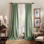 Martha Stewart Lucca Velvet 50" x 95" Blackout Curtain Set - Green