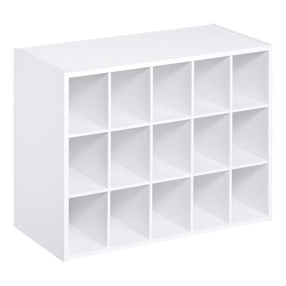 Closetmaid 15-cube Laminate Shoe Organizer, White