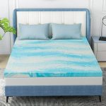 2 inch Mattress Topper, King Gel Memory Foam Mattress Topper in A Box, Blue