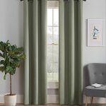 Eclipse Moss Microfiber Grommet Blackout Window Curtain Panel