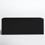 Barclay Fiberglass Planter Box Color: Black, Size: 10" H x 30" W x 10" D