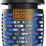 BLACK+DECKER Bug Zapper Electric Lantern with Insect Tray, Cleaning Brush, Light Bulb & Waterproof Design for Indoor & Outdoor Flies, Gnats &