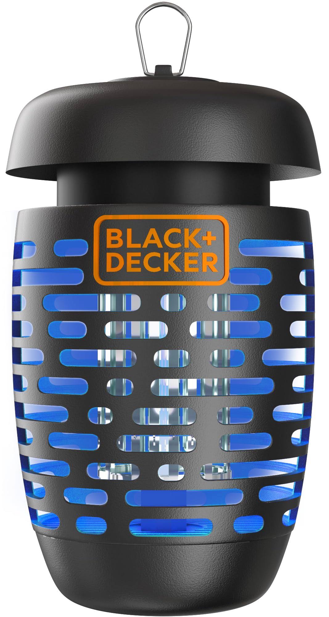 4257f49975d46e757148fa48fa564e04cf7425420b11289ec64c6dd92e7b579b.jpg BLACK+DECKER Bug Zapper Electric Lantern with Insect Tray, Cleaning Brush, Light Bulb & Waterproof Design for Indoor & Outdoor Flies, Gnats & - Image 1