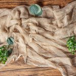 CV Linens Cheesecloth Table Runner 25" x 16ft - Champagne