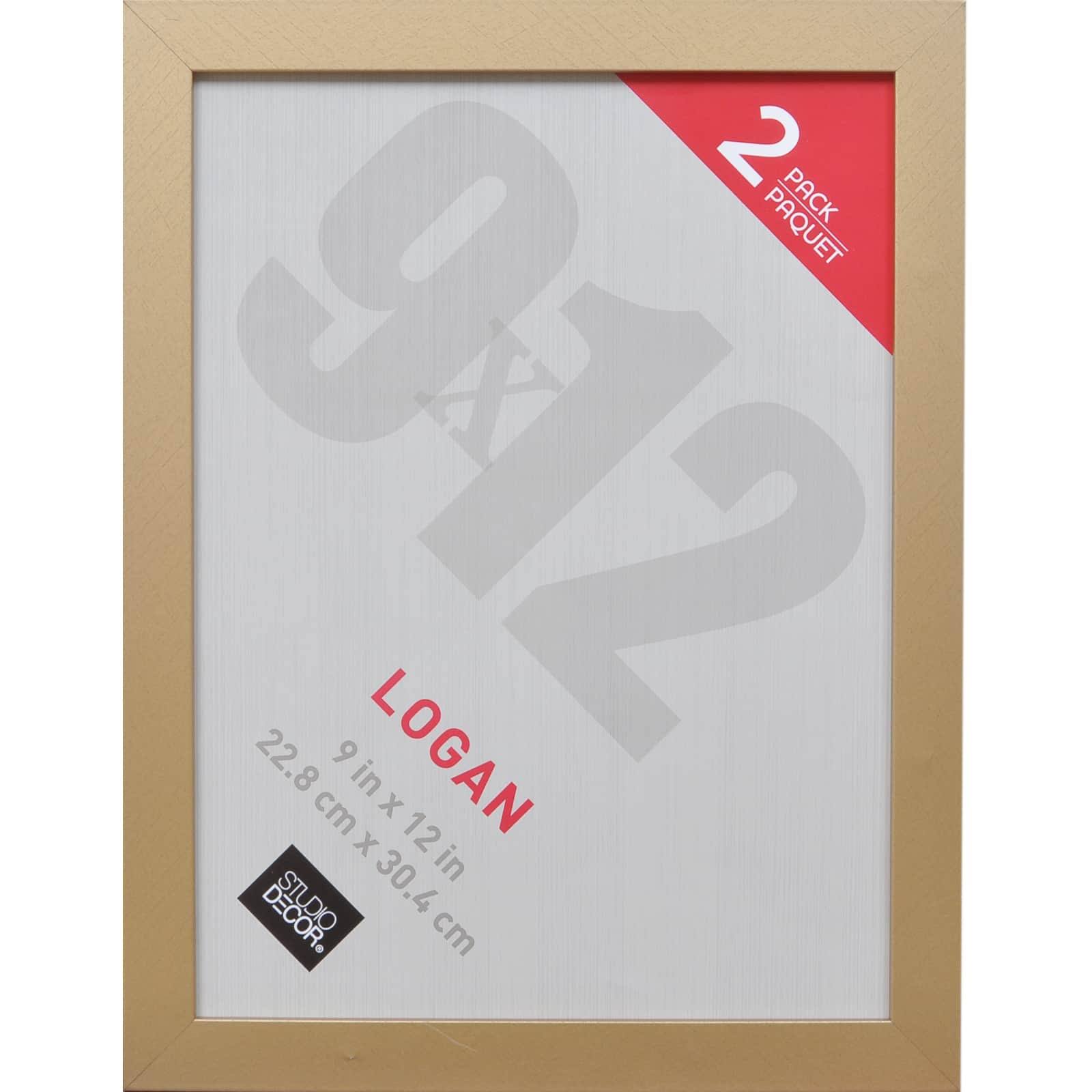 427e8f599188a2b3cb25d73129971e28f0ef974e5adc8c5d24fd78281c447273.jpg 2-Pack Wall Frames, Logan by Studio D��cor 9" x 12" in Gold - Image 1