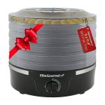 Elite Gourmet EFD319BNG Food Dehydrator, 5 BPA-Free 11.4" Trays Adjustable Temperature Controls, Jerky, Herbs, Fruit, Veggies, Dried Snacks, Black