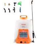 VEVOR Battery Powered Backpack Sprayer 4 Gal Tank 0-90 PSI Adjustable Pressure
