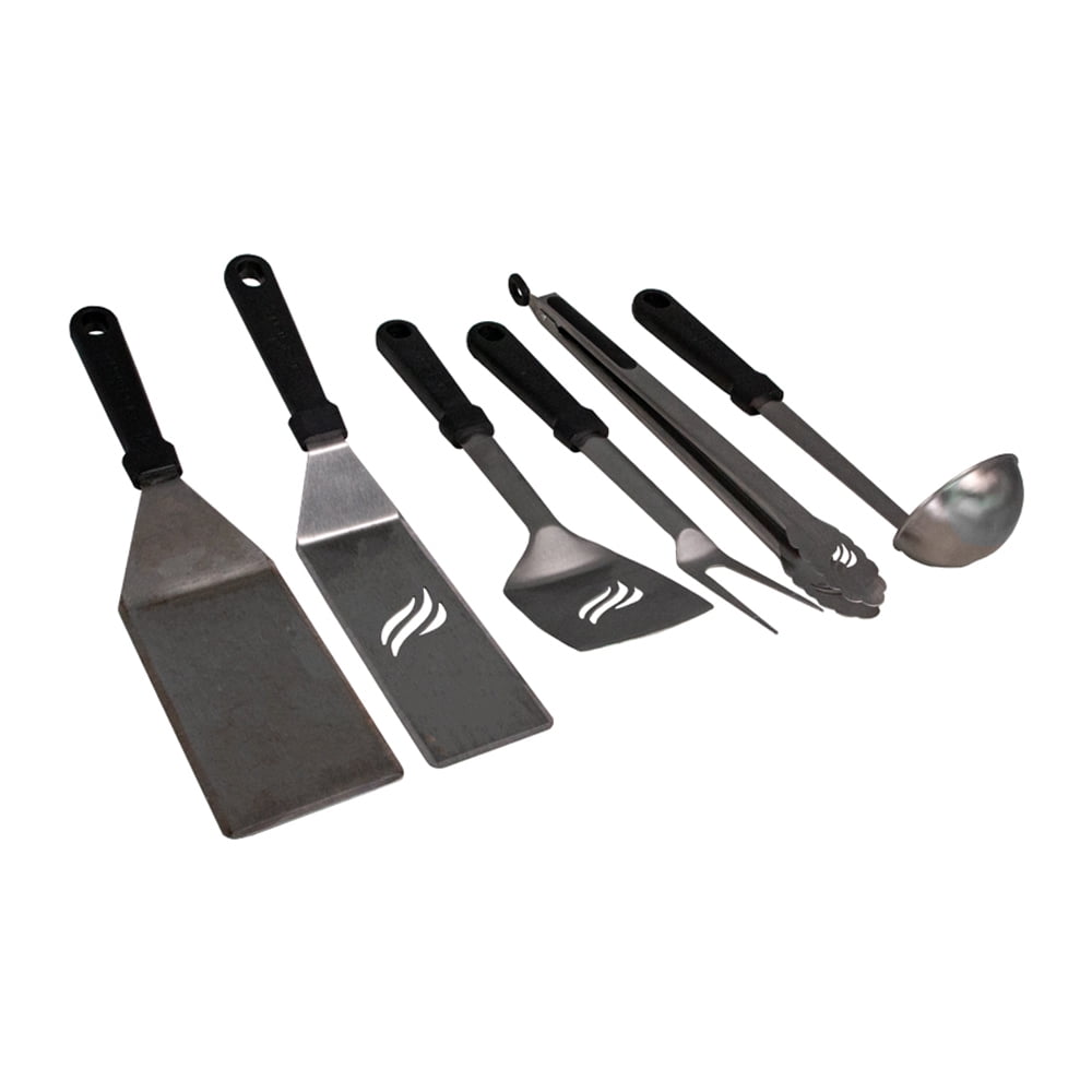 42c5a1431749c9dcabea942662142b625d4476762a7c15f68e0fdae8a36617d1.jpg 6-Piece Stainless Steel Outdoor Griddle Cooking Set - Image 1