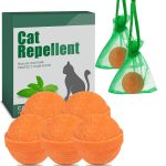 5 Pack Natural Cat Repellent Outdoor Indoor, Peppermint Oil Cat Deterrent Outdoor Repels Cat Dog Deer Rabbit from Garden Yard Lawn Home Keep Your