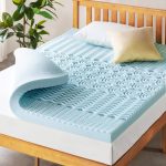 Mellow 4 inch 5-Zone Memory Foam Mattress Topper, Cooling Gel Infusion, Short Queen