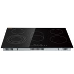 VEVOR 30.3 x 20.5 in. Built-In Electric Stove Top with 5 Burners 240V Glass Radiant Cooktop with Sensor Touch Control
