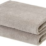 Amazon Basics - 2 Piece Quick-Dry Oversize Bath Towel, 100% Cotton, Platinum, 54" x 30"