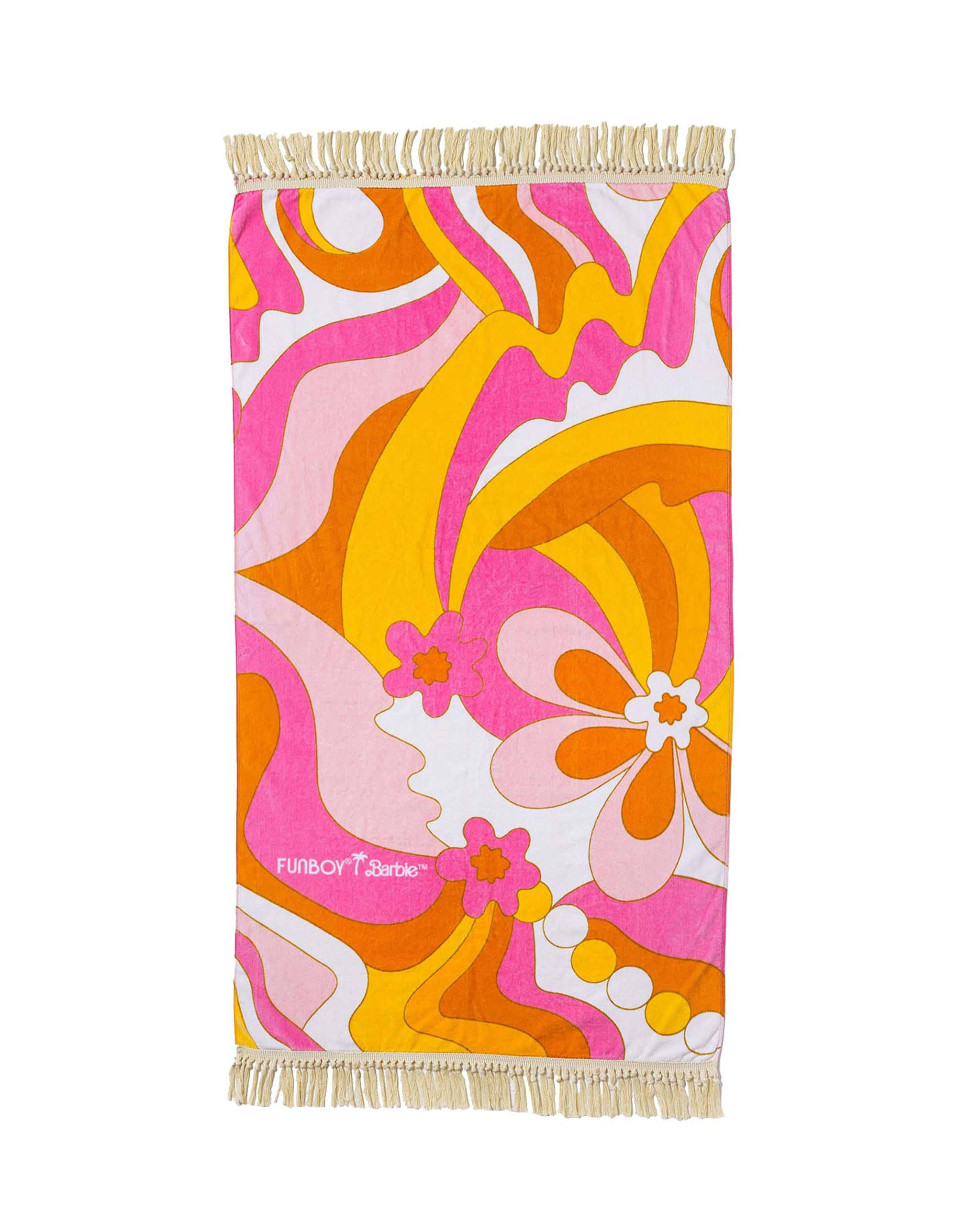 435e6627cb4138a9777f7b82decda09c74047f23a574f9f4eb965feb0426e117.jpg FUNBOY x Barbie Oversized Beach Towel - Image 1