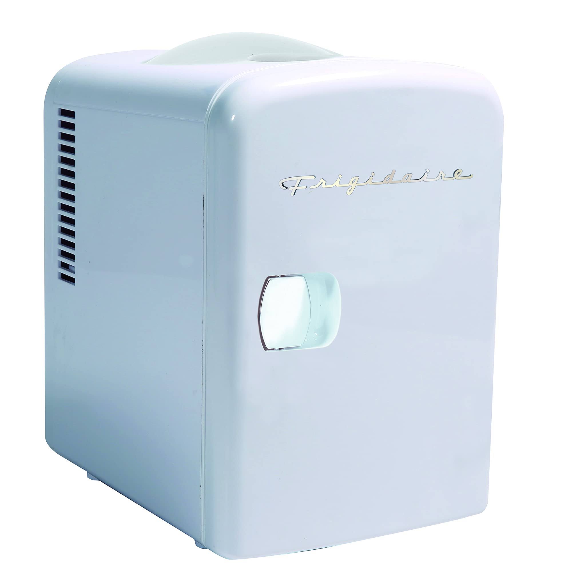435ede257cbae679eb497e1f66767ec02cd4a9187c3d546bd912672c0e94fe60.jpg Frigidaire Efmis139-white 6-Can 48-Watt Compact Mini Retro Portable Beverage Refrigerator (White) - Image 1