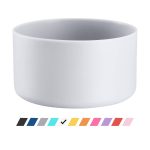 Vmini Protective Silicone Boot, Compatible with Hydro Flask and More Water Bottles, Anti-Slip Bottom Sleeve Cover 32-40 oz White