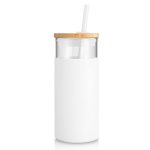 Tronco 20oz Glass Tumbler Straw Silicone Protective Sleeve Bamboo Lid - BPA Free