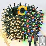 164ft 500 LED Smart Color Changing Christmas String Lights, Voice-Control & Music Sync Multi-Colored to Warm White Christmas Tree Lights Outdoor