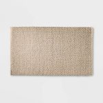 21"x34" Textured Bath Mat Sand - Casaluna