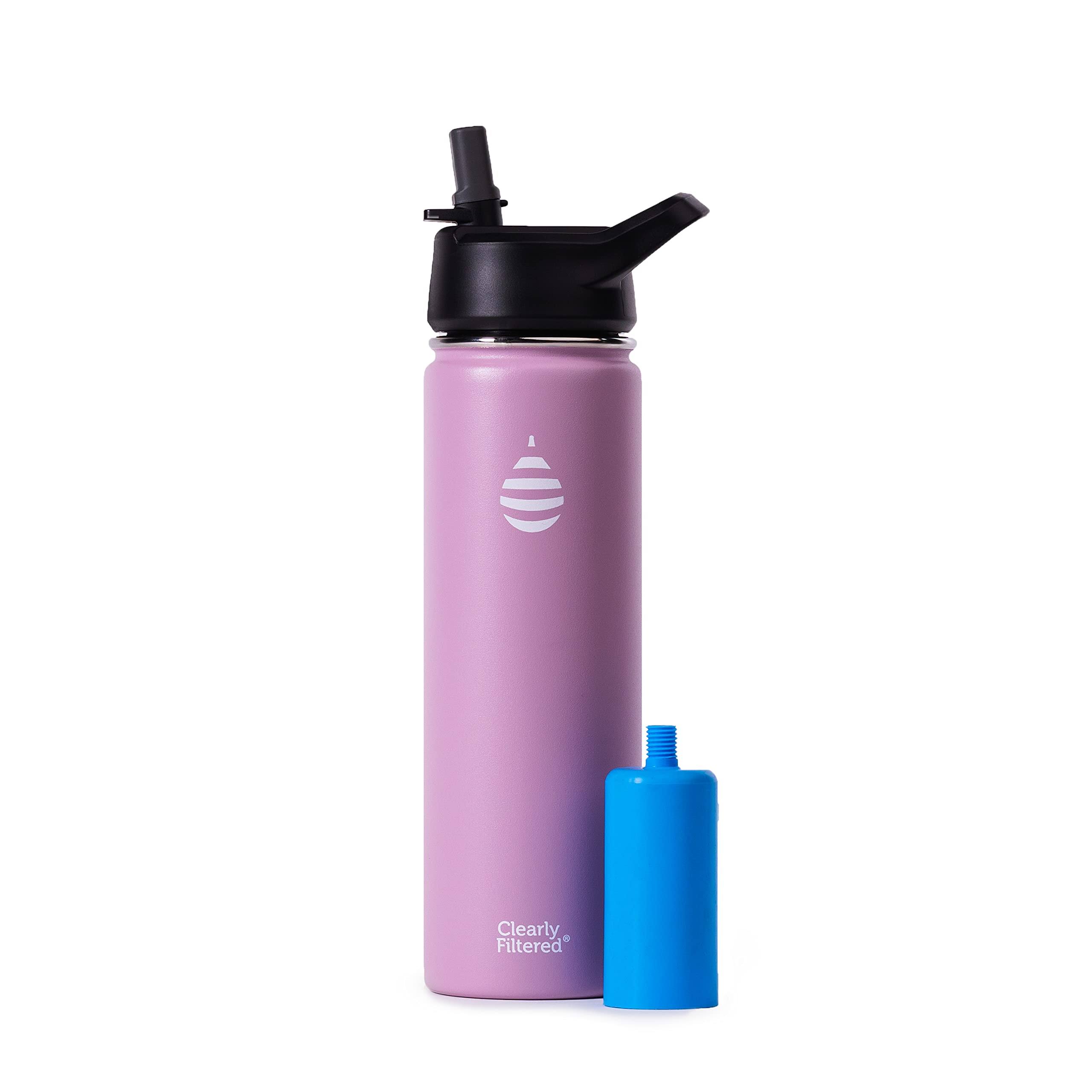 43b4711119f529dc81494497d07d2bb040a62589ecc2931f7e62c70b874f1365.jpg Filtered Water Bottle: Stainless Steel Water Bottle Pink - Image 1