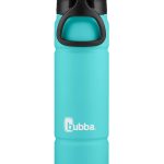 Bubba Trailblazer Stainless Steel Water Bottle Push Button Lid Rubberized in Teal, 24 fl oz.