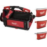 Milwaukee 48-22-8320-48-22-8193 20 in. PACKOUT Tote with Zipper Tool Bags in Multi-Color (3-pack)