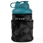 Hydrojug Half Gallon (64oz) Water Bottle, Sleeve, and Straw Bundle - Leakproof, Durable Jug w/Pocketed Insuator Sleeve & Shoulder Strap - Great for
