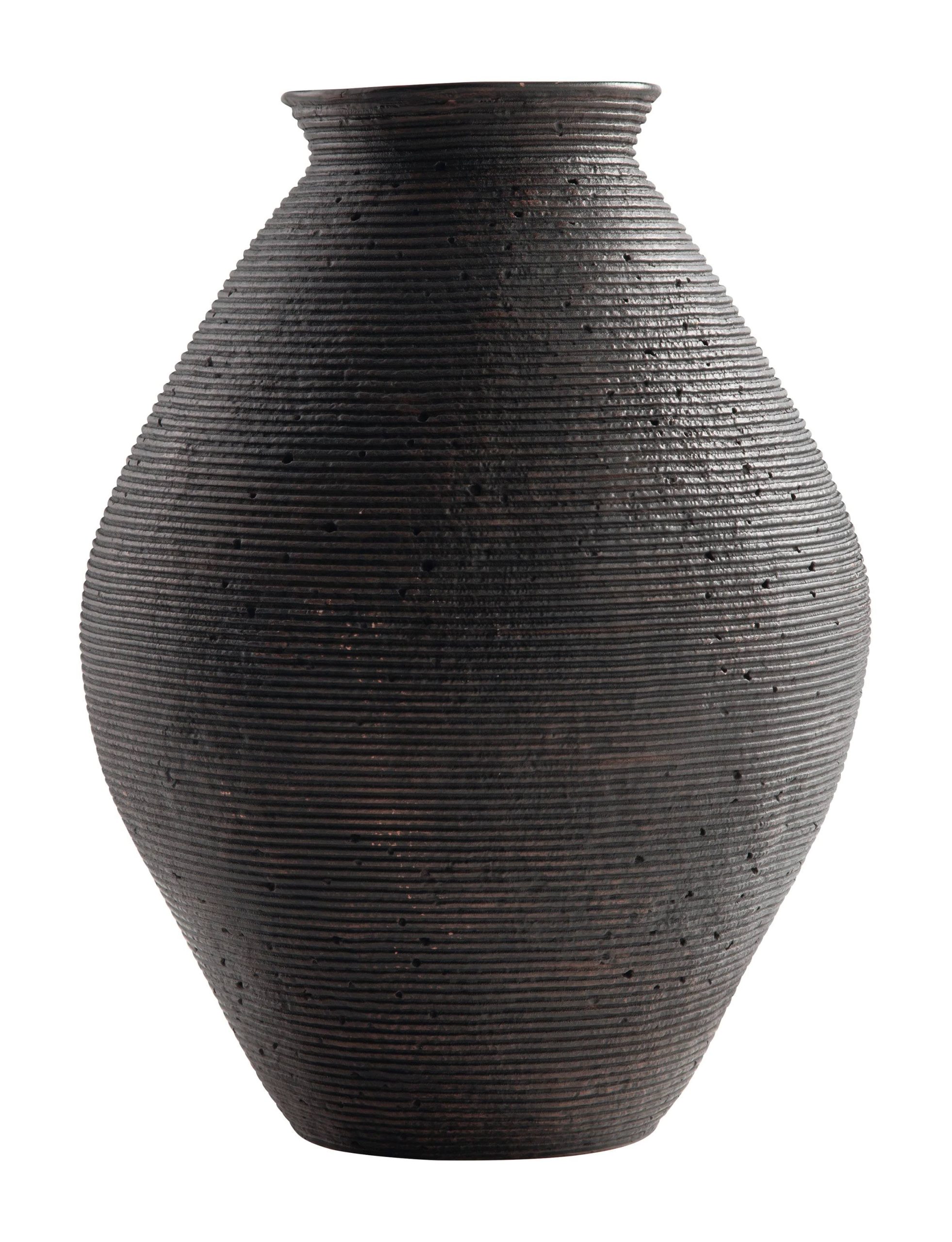 4423696fa9be4a551e7e14b68c49b9001040c75aa00e5e2cce0e69cf5c093ad8.jpg Ashley Hannela Vase - Antique Brown - Image 1