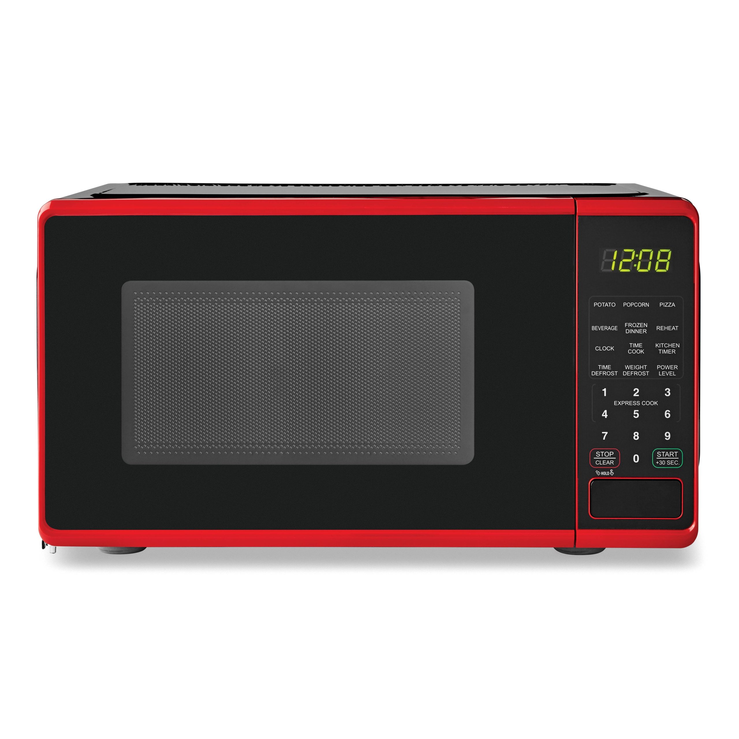 442b50a6dc5c3002dc89b2cbe384af4ada99929ec95d25023066a9df97063264.jpg Mainstays 0.7 Cu. ft. Countertop Microwave Oven, 700 Watts, Red, New, Size: 0.7 Cu ft - Image 1