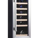 Kalamera 12'' Wine Refrigerator 18 Bottle Built-In or Freestanding with Stainless Steel & Double-Layer Tempered Glass Door