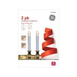 2 Pack Window Candles - Clear Bulb - 8.5 in