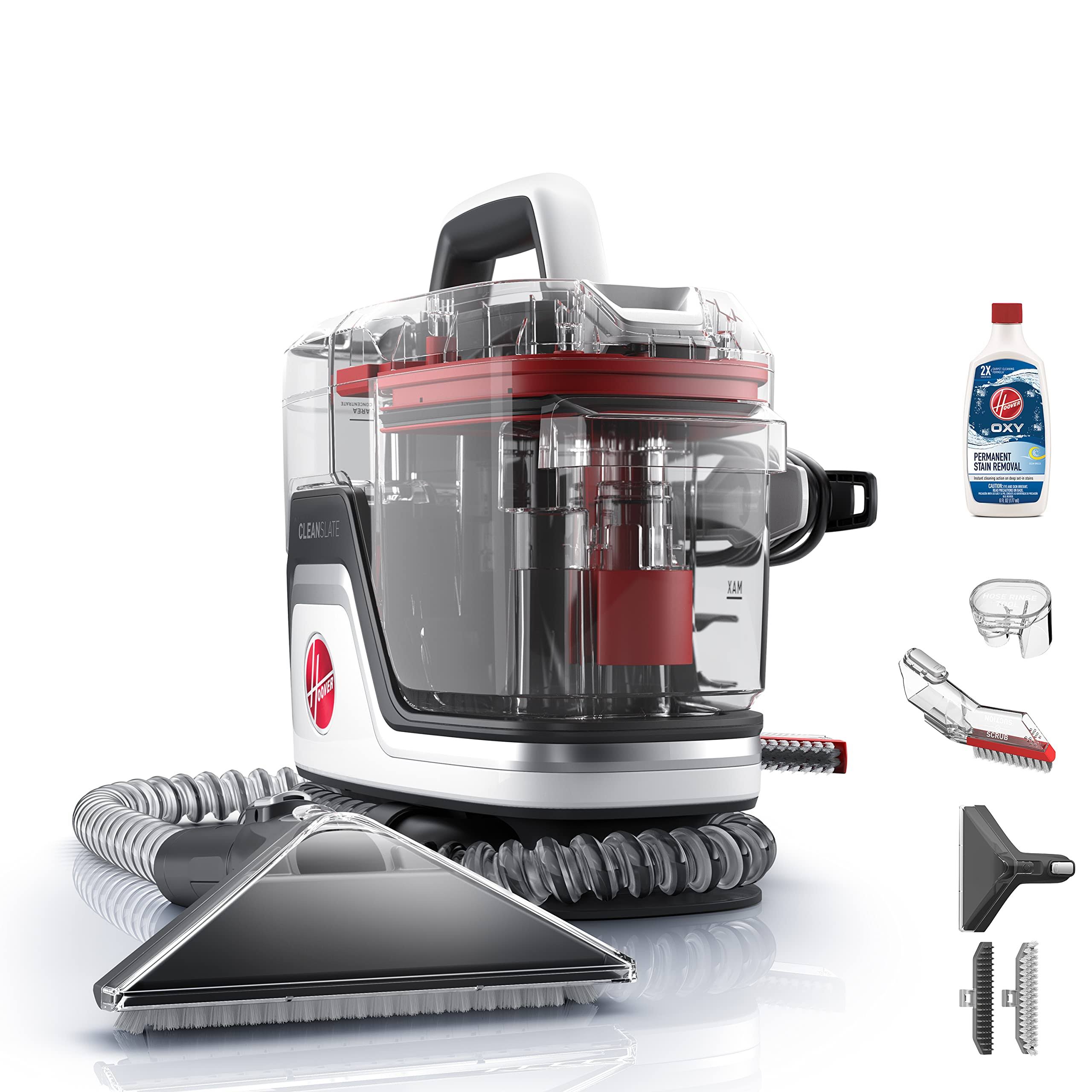 445d3c2733f01910aa3cb46955121606933ced2d3edf7887c022071ba680db1c.jpg Hoover CleanSlate Plus Carpet & Upholstery Spot Cleaner, Stain Remover, Portable, FH14050, White - Image 1