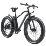 Electric Bike with 750W Motor, Electric Bike for Adults, Electric Mountain Bicycle with 48V 14.5ah Battery, 26'' Fat Tires, LCD Display, Front and Rear LED Lights, Professional 7 - Speed Gears