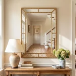 Tangkula 36" x 24" Gold Arched Wall Mirror (Rectangle)
