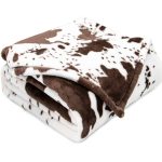 Fleece Blanket Cow Print Soft Throw Blanket Lightweight Blanket for Kids
