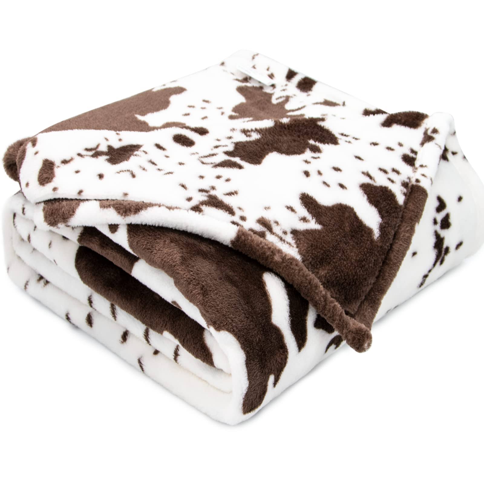 44904a83d9e8730a13502f999e8279259c43e844671a8302ee4b338794d95013.jpg Fleece Blanket Cow Print Soft Throw Blanket Lightweight Blanket for Kids - Image 1