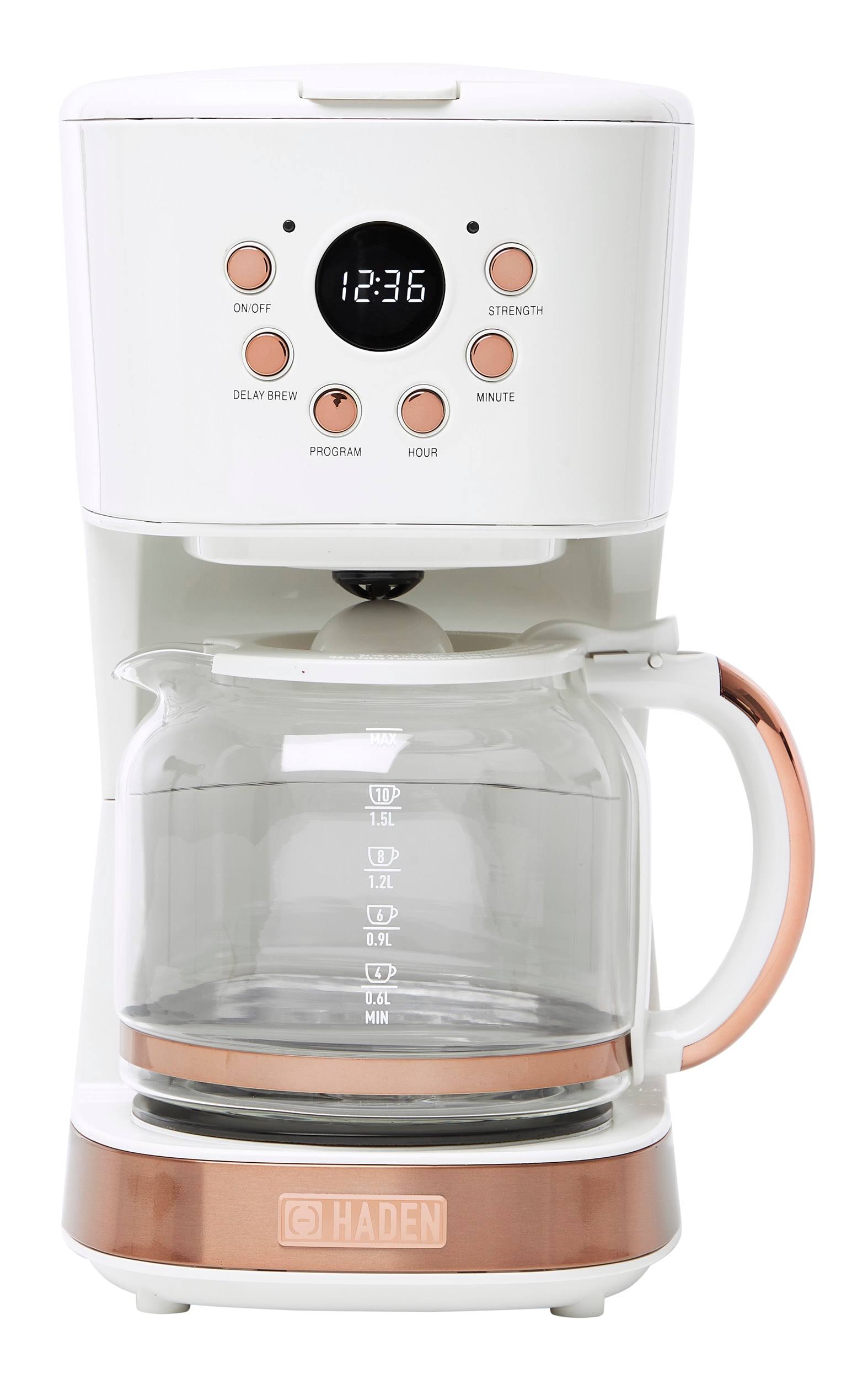 4497c1197e906b9a93c284619caf44ea37f3d0fe19f7867c3afe909f9f897000.jpg Haden Heritage 12-Cup Programmable Coffee Maker - Ivory / Copper - Image 1